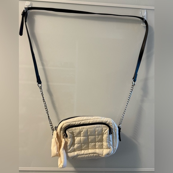 Cream Quilted Crossbody Bag - Picture 2 of 6